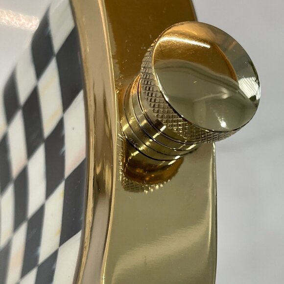 MacKenzie-Childs Courtly Check Flask 3260 – Gold Trim – NIB - Picture 11 of 15